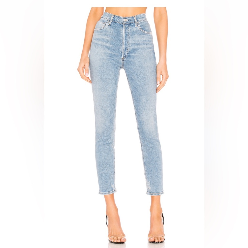 Revolve Agolde Nico High Rise Slim Fit in Embark Size 25